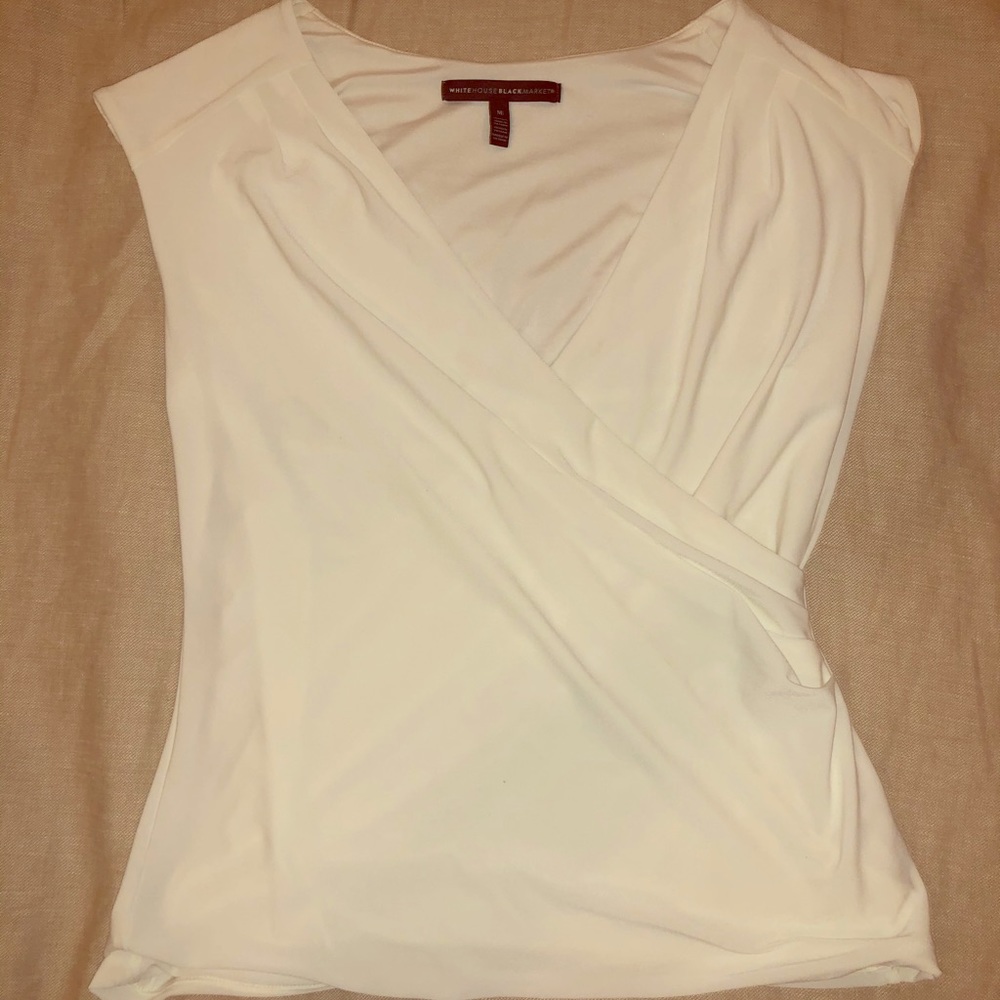 New without tags never worn white wrap blouse